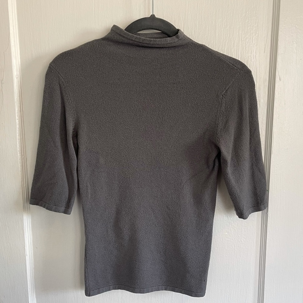 Express mock turtleneck 3/4 sleeve knit top